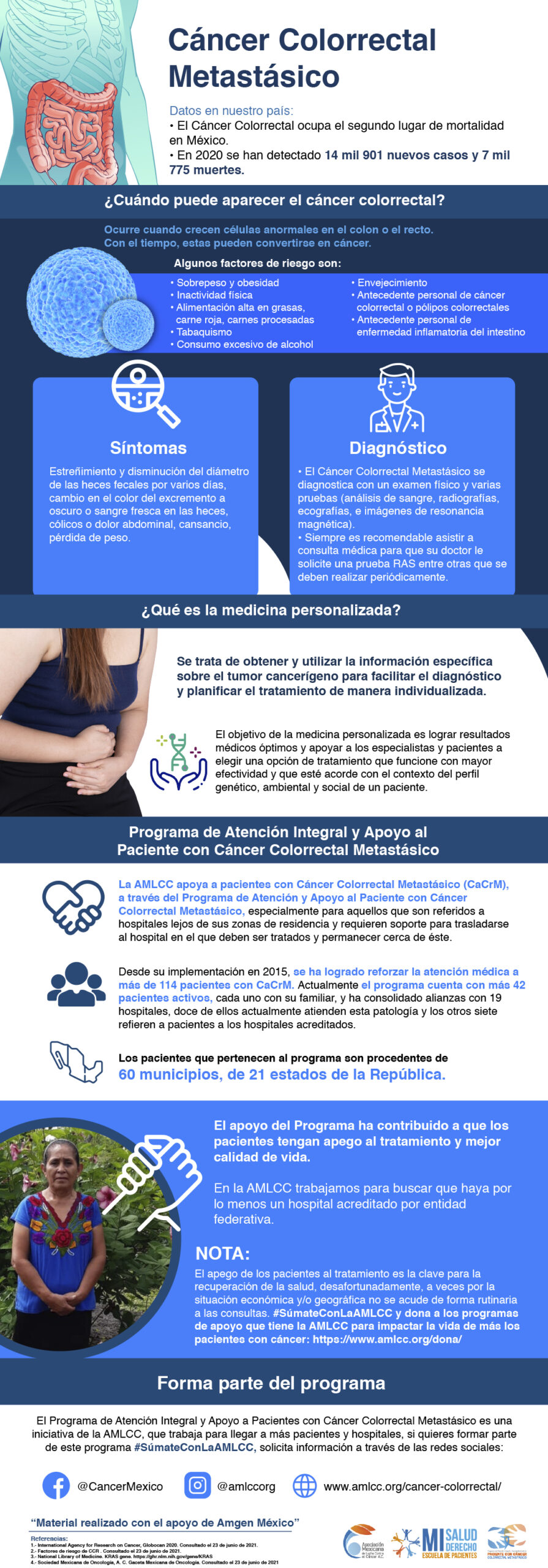 El cáncer colorrectal es la segunda causa principal de muerte por cáncer en México, después del cáncer de mama.